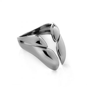 Ring Pebbles - Silver 925 Black platinum plated