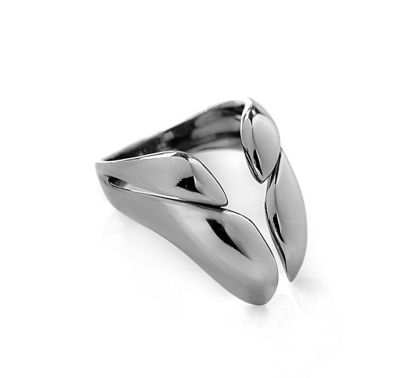 Ring Pebbles - Silver 925 Black platinum plated